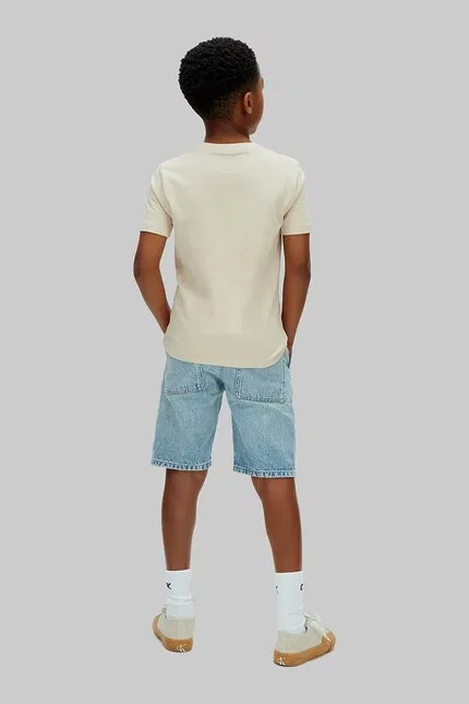 Шорты джинсовые свободные Calvin Klein Jeans, синий — фото 3