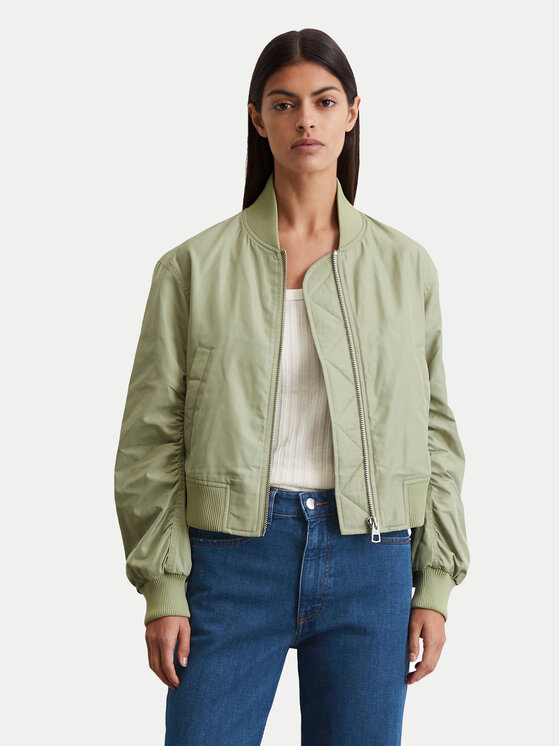 

Бомбер regular fit 506 1270 70033 Marc O'Polo, зелёный, Зеленый, Бомбер regular fit 506 1270 70033 Marc O'Polo, зелёный