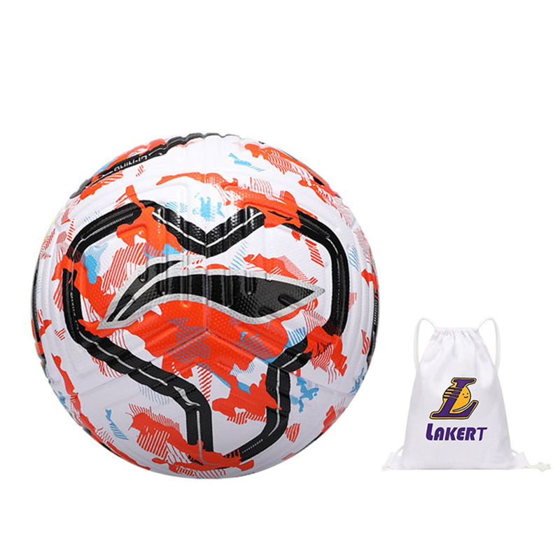 

LINING Размер 5 футбольный мяч TPU бесшовный термосклеивание Unisex белый оранжевый синий