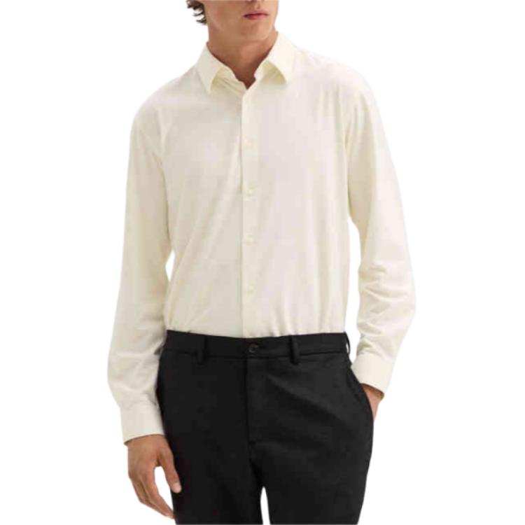 

THEORY Рубашка мужская кремово-белая