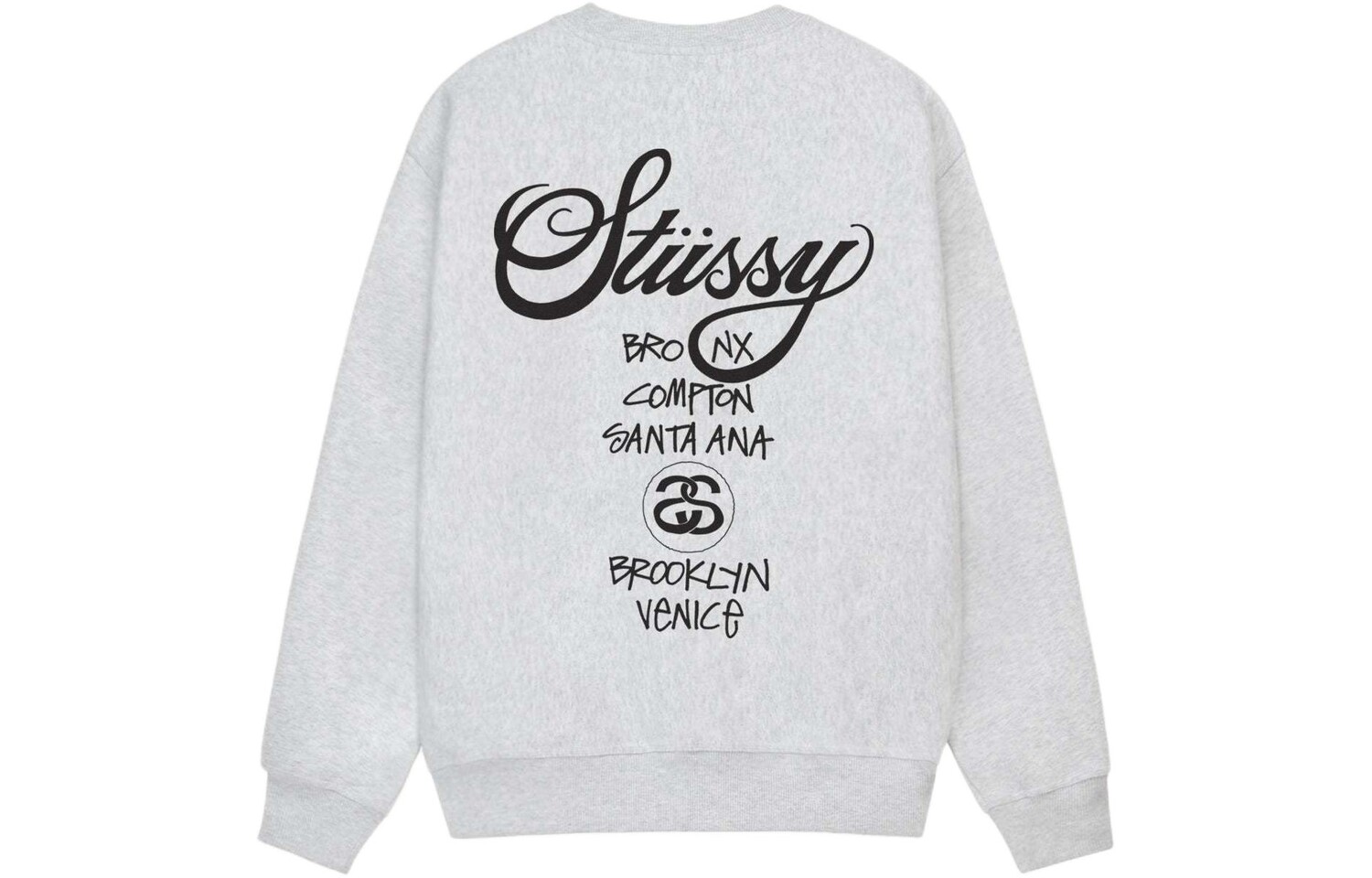 

Свитшот World Cruise Series унисекс Stussy, цвет Heather Ash