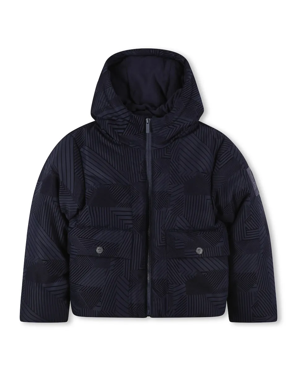 

Детское пальто синего цвета с длинными рукавами Timberland