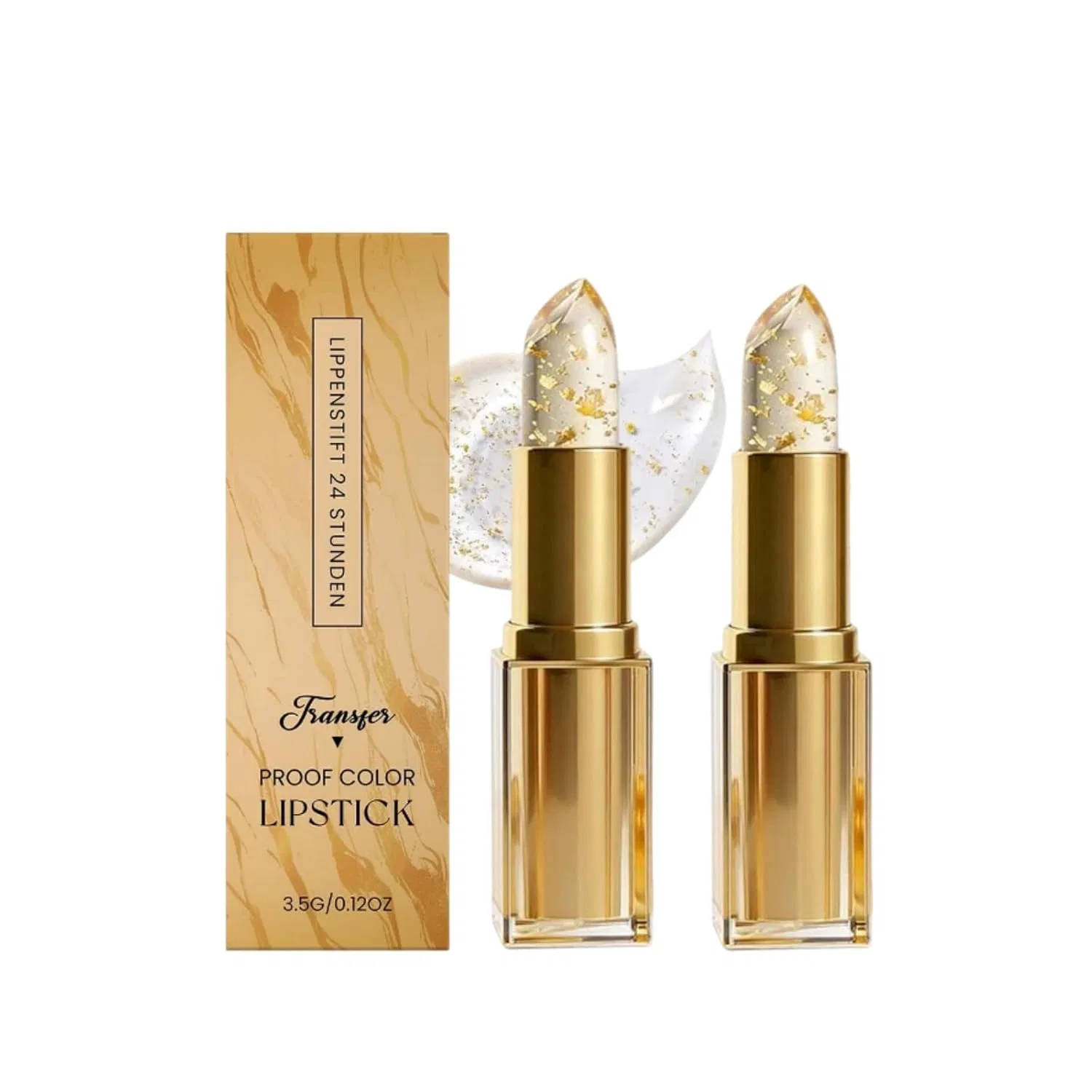 Женский бальзам для губ с глиттером, меняющий цвет Generisch, 2Pc