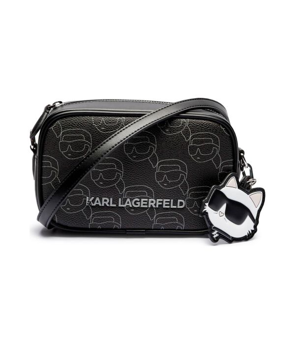 

Сумка женская Karl Lagerfeld Ikon mono кросс-боди с принтом, черный