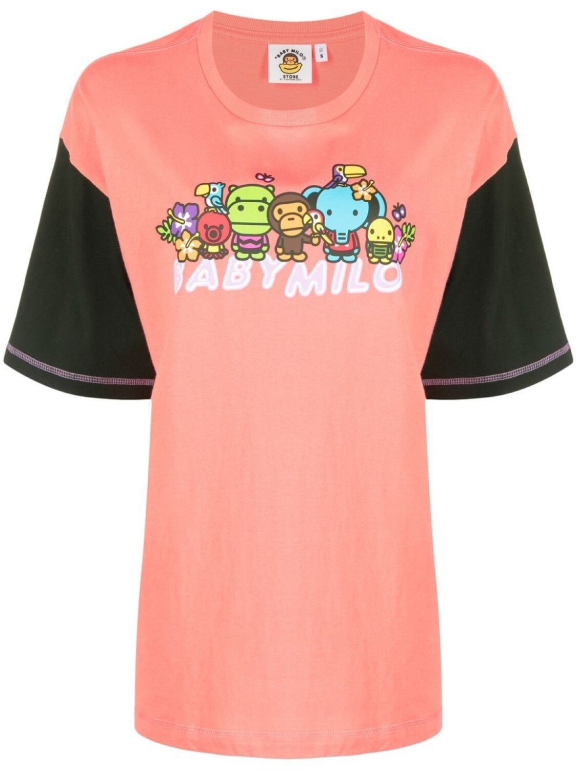 

*BABY MILO STORE BY *A BATHING APE футболка в стиле колор-блок с логотипом, розовый