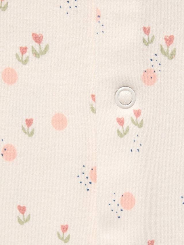 Детский комбинезон для сна с цветочным принтом и зайчиками John Lewis, Bib, Blanket and Bunny Comforter Gift Set — фото 3