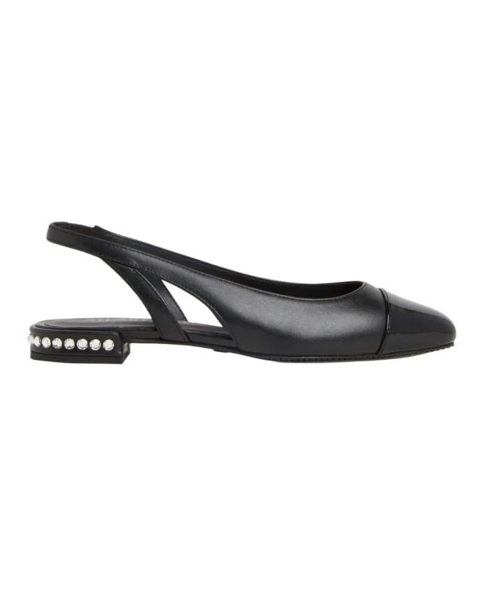 Балетки Crystal с пяткой на пятке Stuart Weitzman, черный