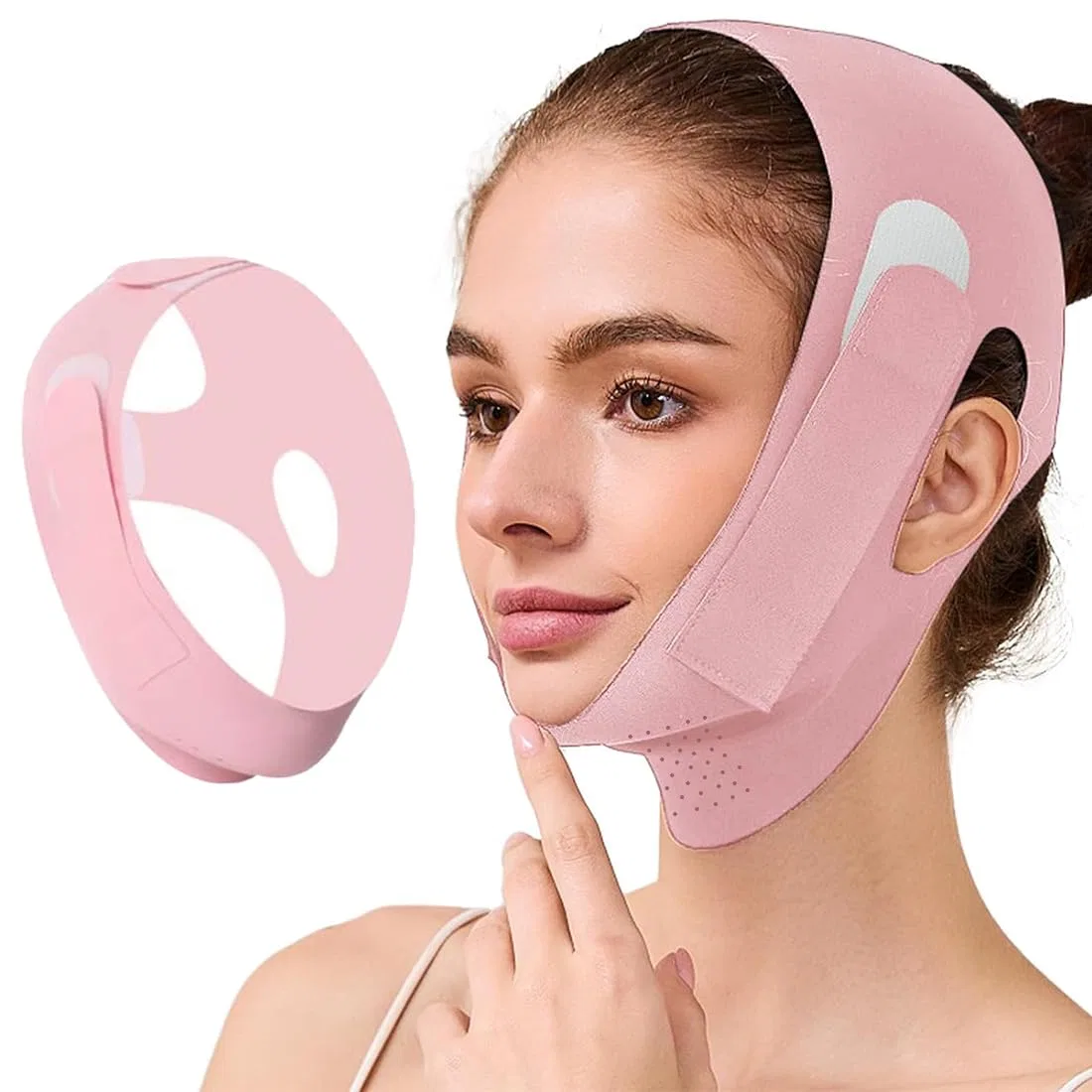 Маска для лица ‎Mkvziye — Многоразовая V-образная для подбородка MKVZIYE , Pink