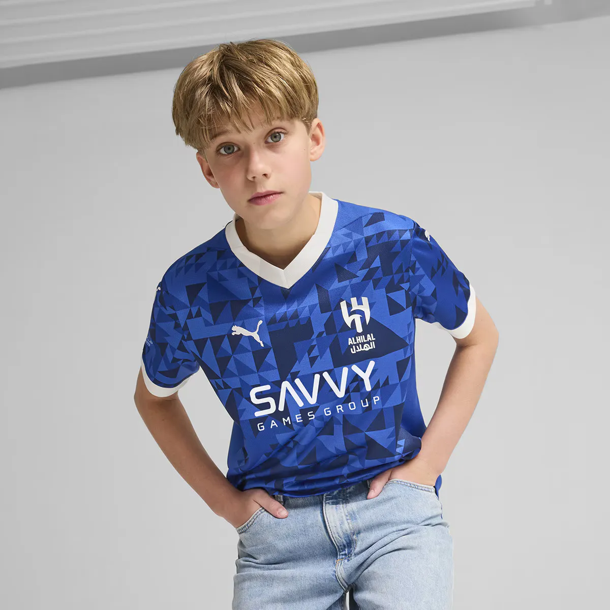 

Al Hilal 2024-2025 Неймар младший реплика Puma 1st kit детская футболка, синий