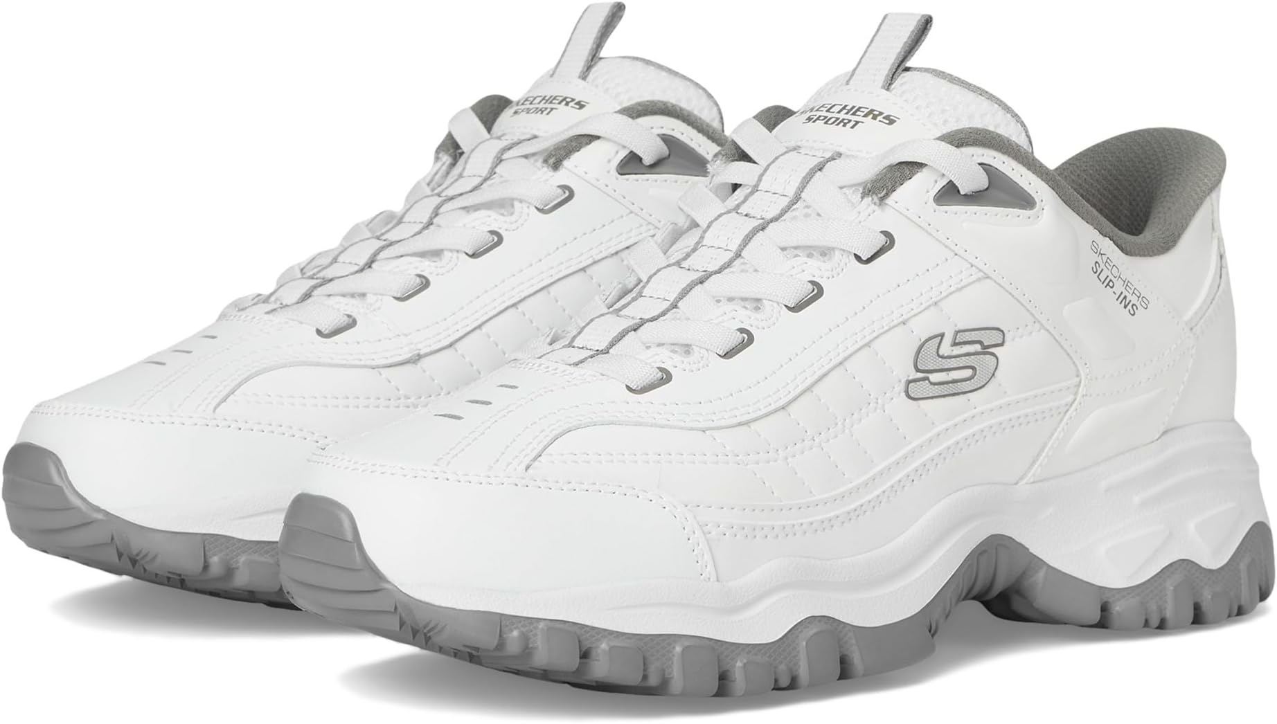 

Кроссовки SKECHERS Afterburn E'Lite Grill Corporal Hands Free Slip-In, цвет White/Gray