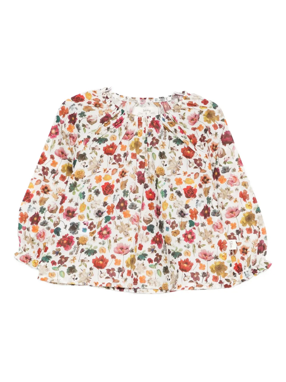 

Блузка с цветочным принтом TEDDY & MINOU, белый