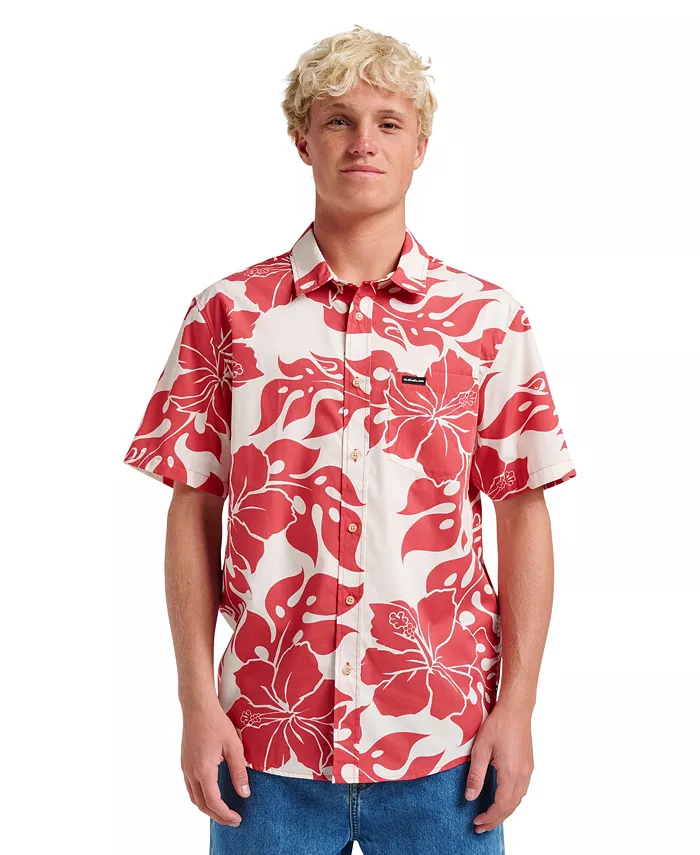 

Мужская классическая рубашка с коротким рукавом Oceanview Quiksilver, красный