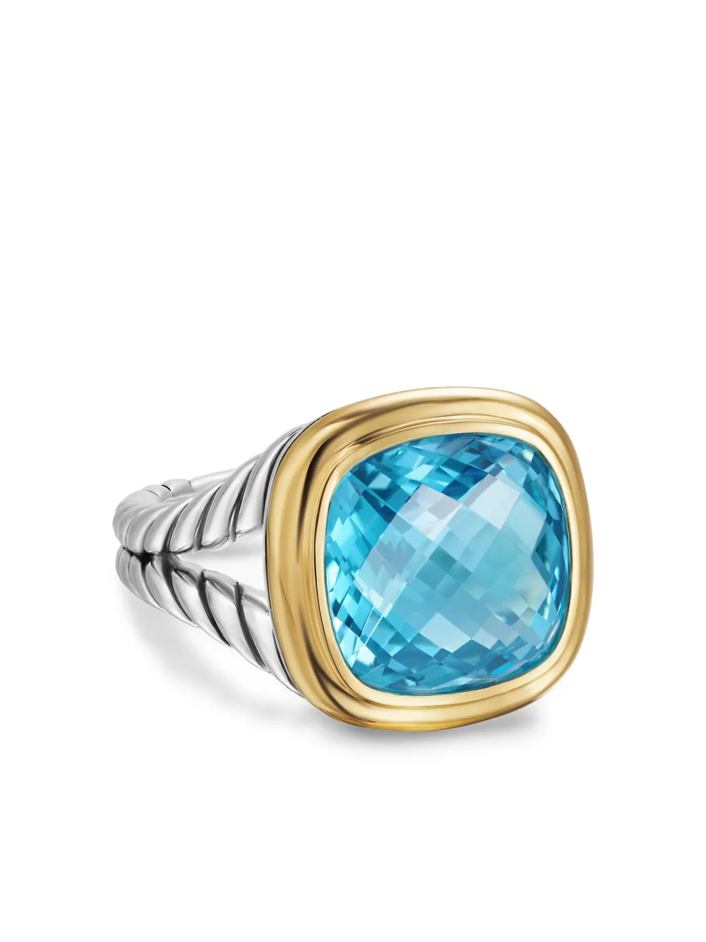 

Кольцо Albion из желтого золота и серебра с топазом David Yurman, серебяный