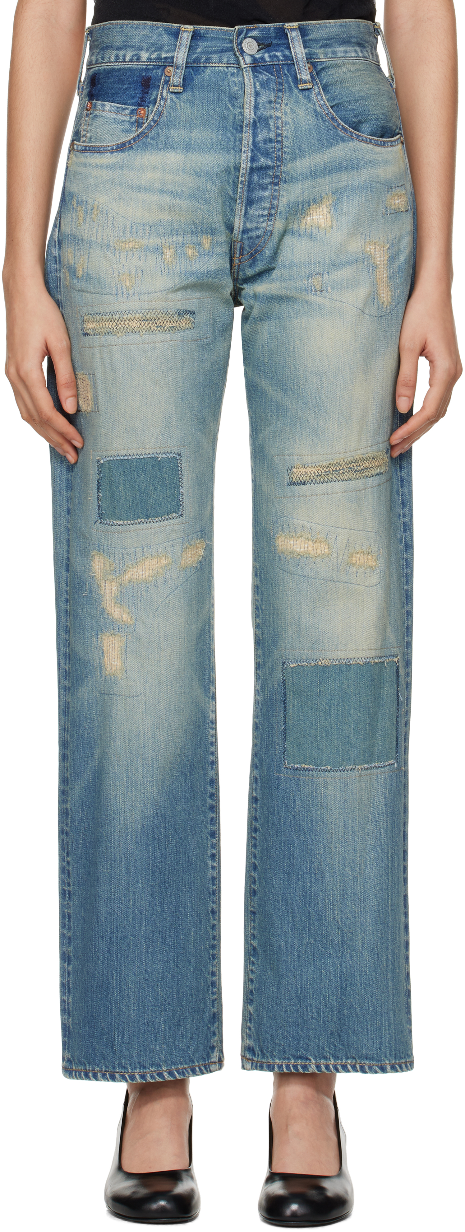 

Синие джинсы Levi's Edition Customized Junya Watanabe
