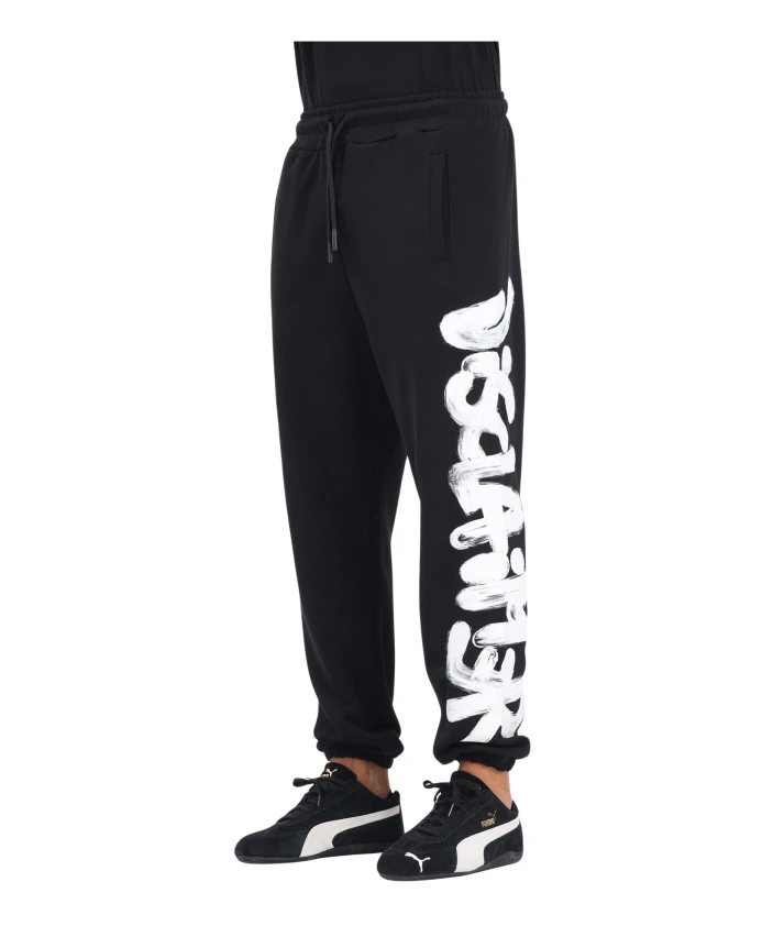 

Спортивные черные брюки с принтом в стиле граффити. Disclaimer, черный