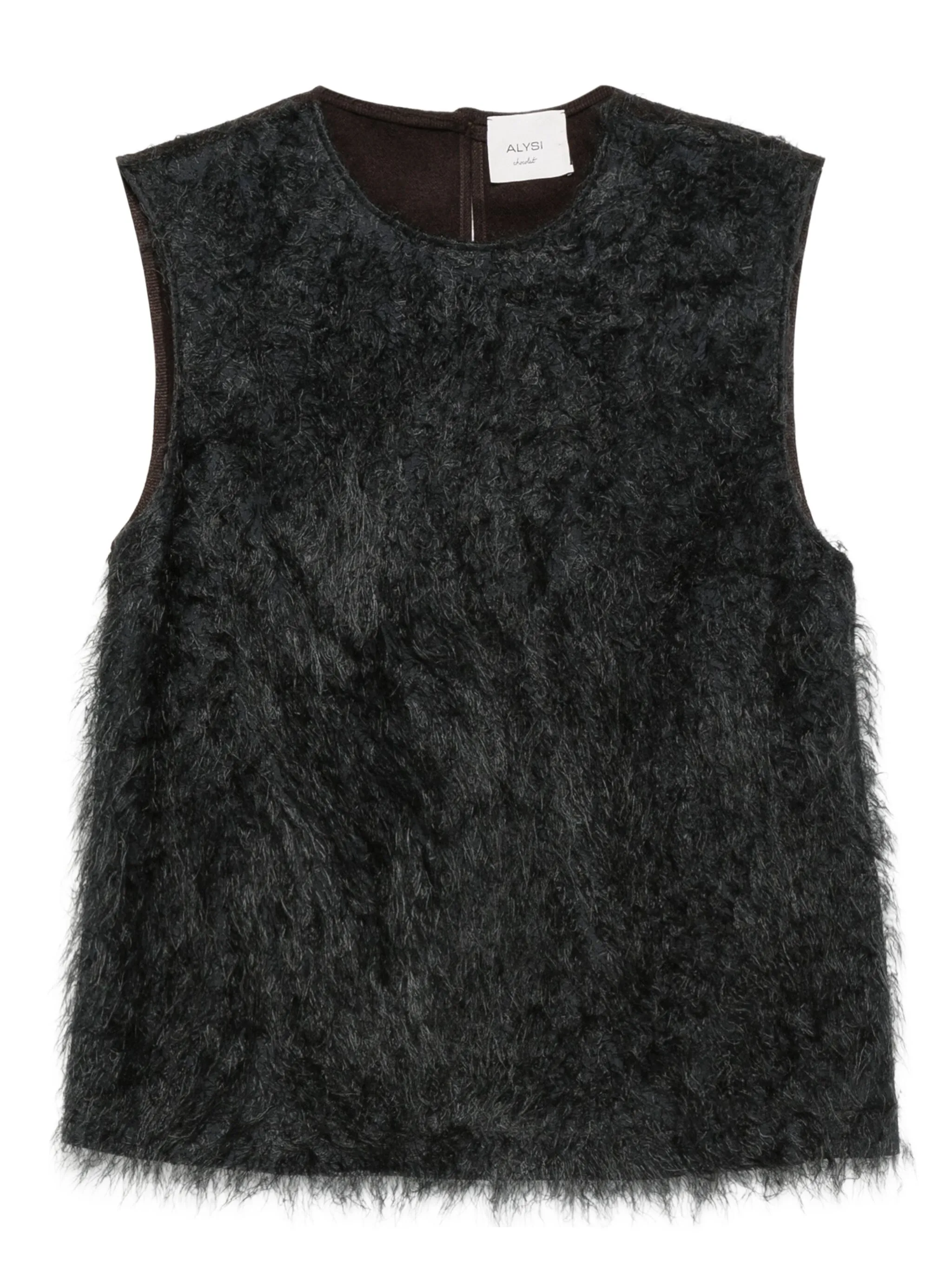 

Топ с бахромой Alysi, черный