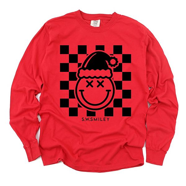 

SWSmiley клетчатая рождественская подмигивающая футболка с длинным рукавом для женщин Simply Sage Market, Red, Зеленый, SWSmiley клетчатая рождественская подмигивающая футболка с длинным рукавом для женщин Simply Sage Market, Red