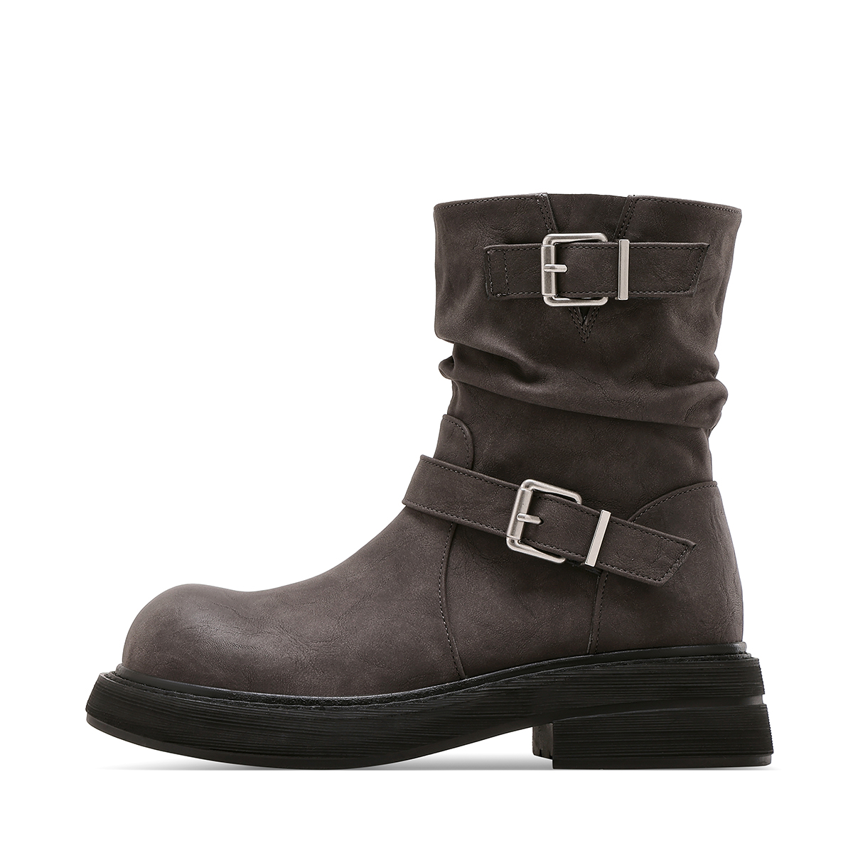 ST&SAT Женские серые полусапожки, цвет Gray