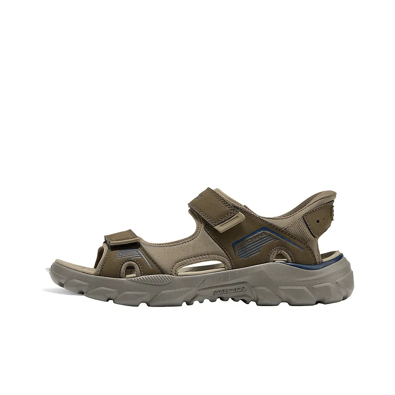 Мужские пляжные сандалии с круглым носком Skechers, Brown/Taupe BRTP