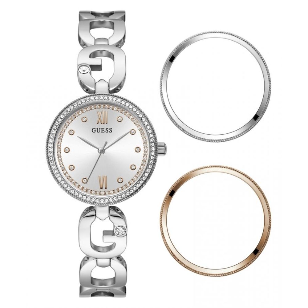 

Часы из серой нержавеющей стали Guess, Gray