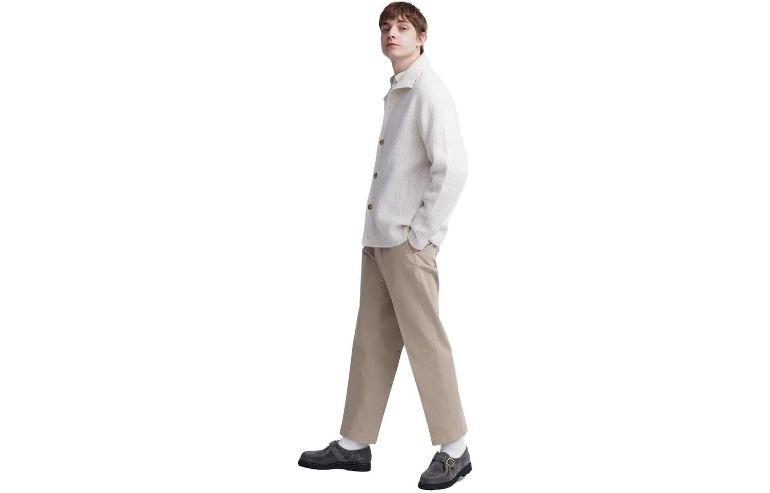 

Повседневные брюки мужские Uniqlo, бежевый