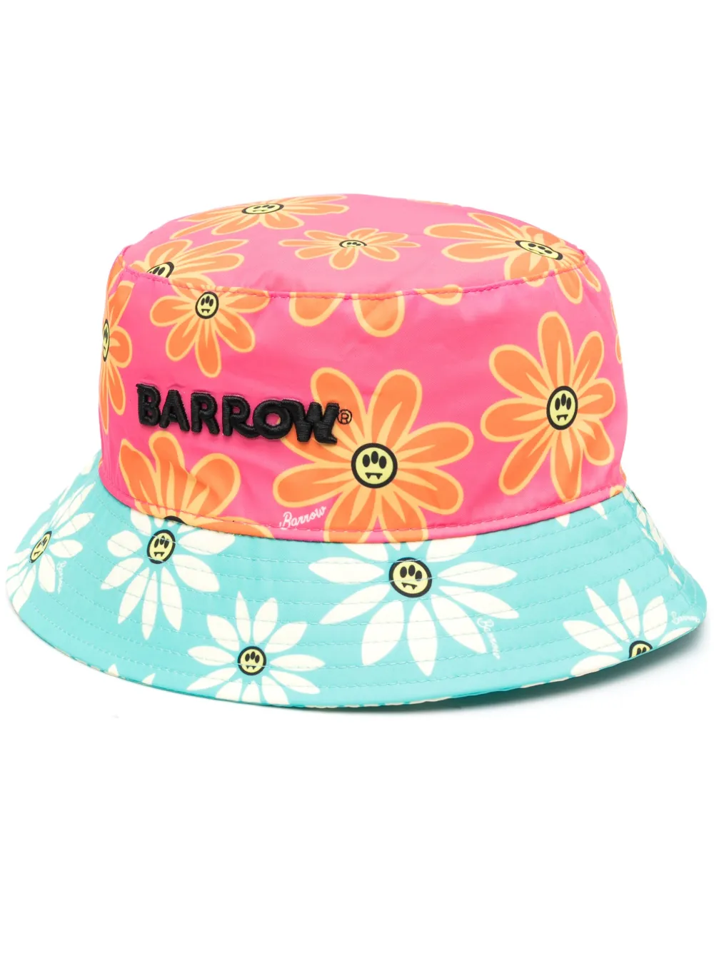 

Панама с вышитым логотипом и цветочным принтом Barrow, розовый