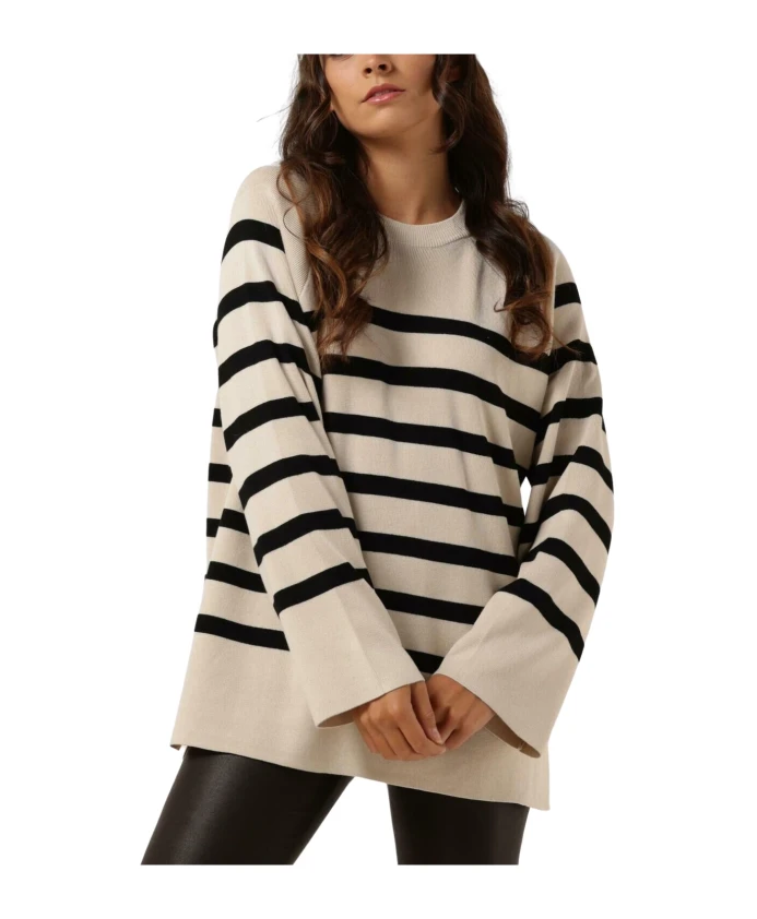 

Бежевый вязаный топ для женщин Object, мультиколор