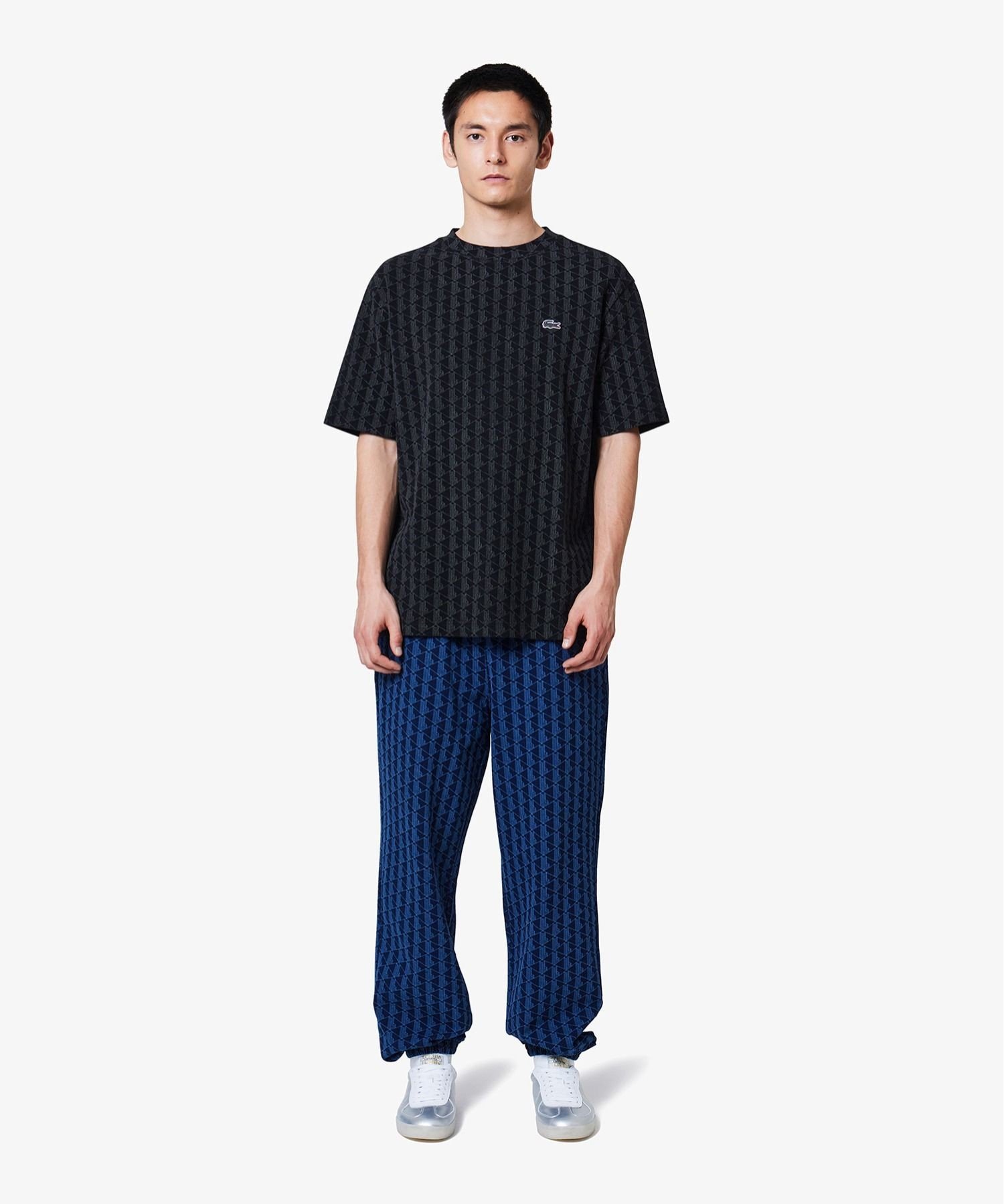 Спортивные брюки с монограммой цвета индиго LACOSTE, Indigo Blue