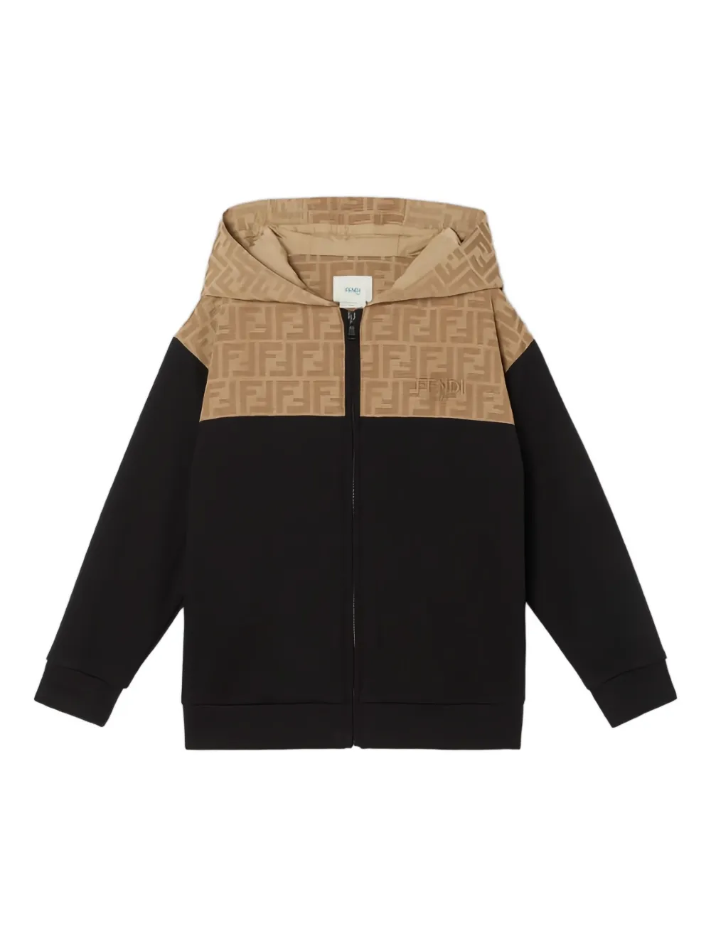 

Толстовка на молнии FENDI KIDS, черный