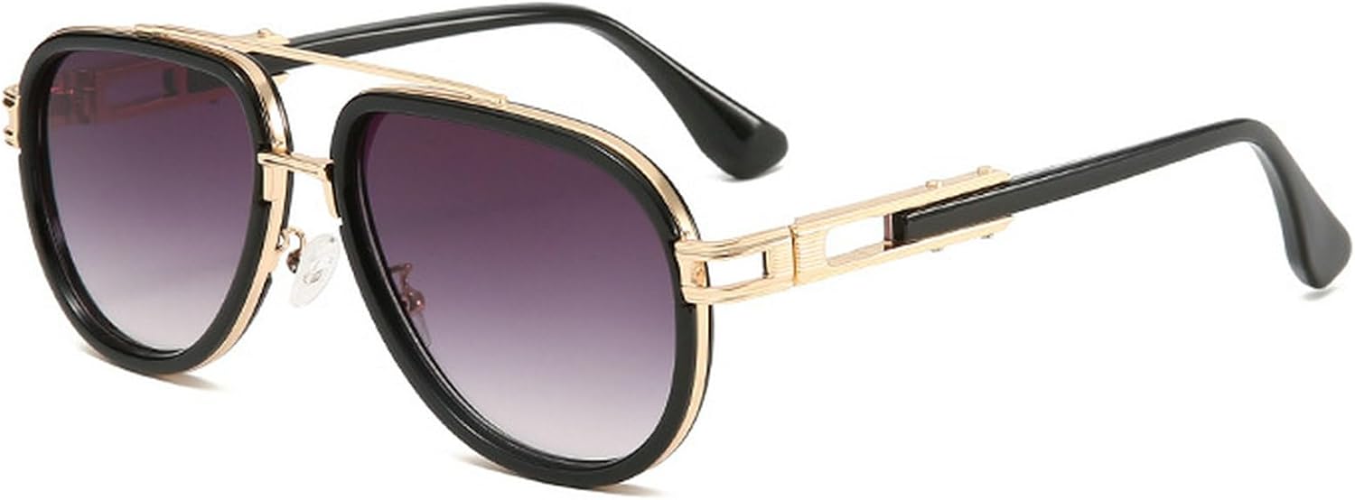 

Ретро золотые солнцезащитные очки-пилот для женщин и мужчин, модель 2025, металлические, увеличенного размера, в стиле 70-х, модные винтажные солнцезащитные очки mincl, C5