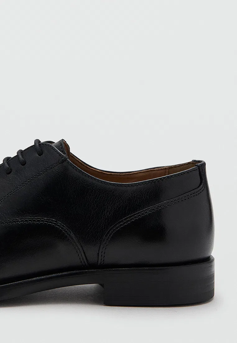Туфли мужские, кожаные, оксфорд Mango Man, черный — фото 3