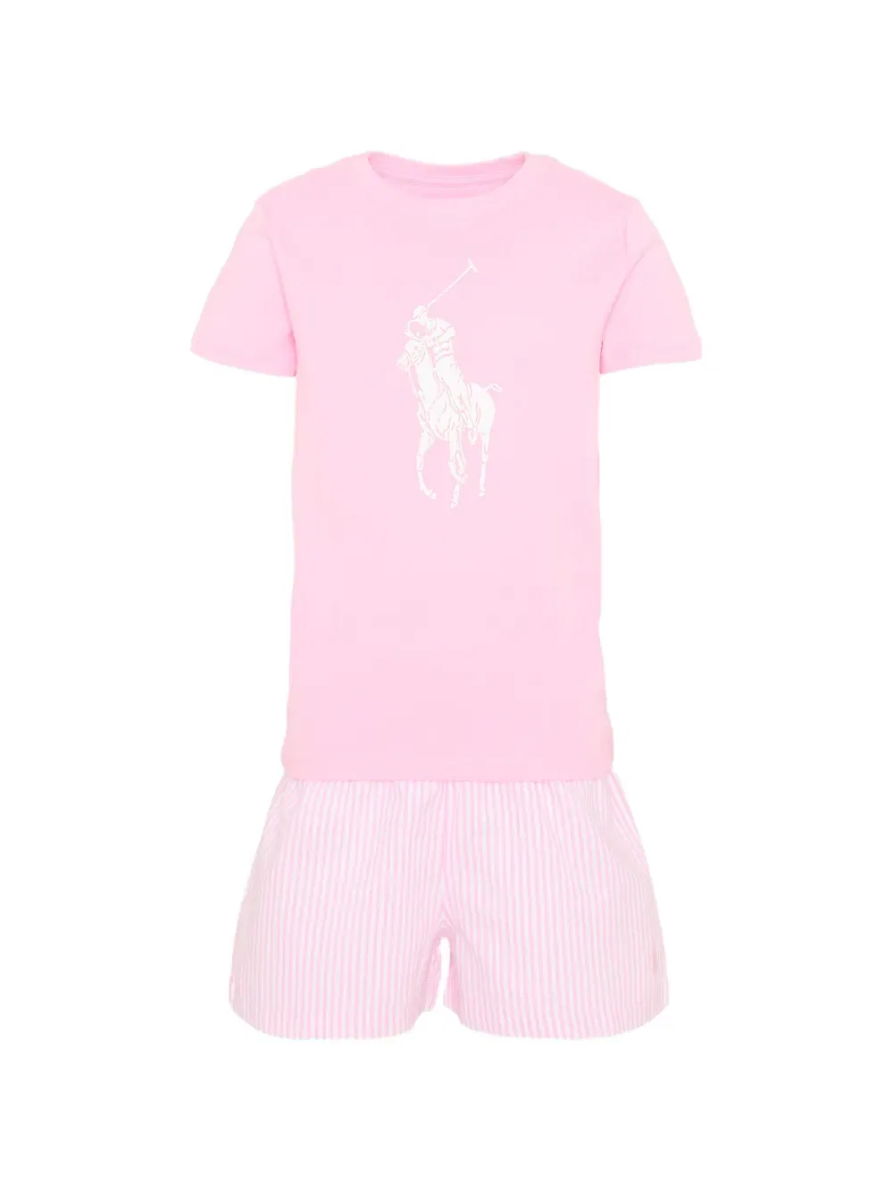 Пижама в полоску Polo Ralph Lauren Kids, розовый