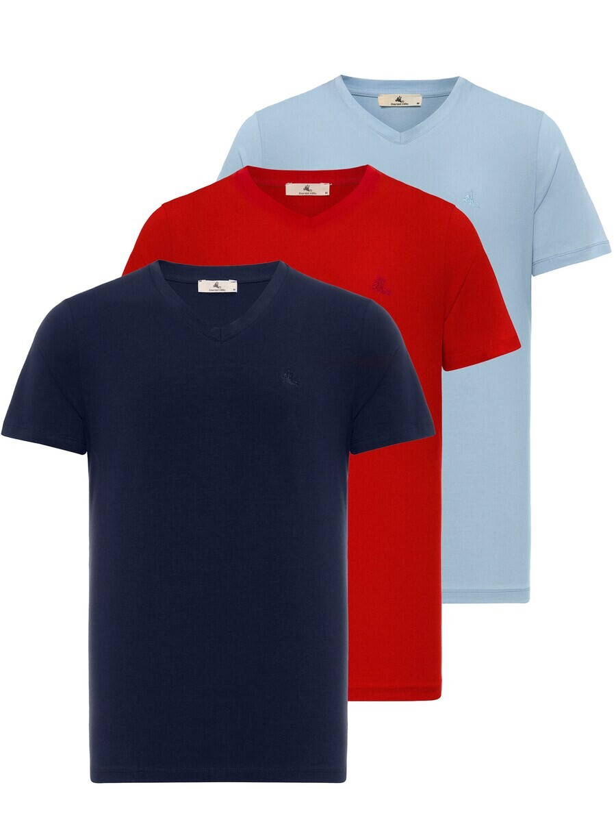 

Футболка Daniel Hills, цвет Navy/Light blue/Red