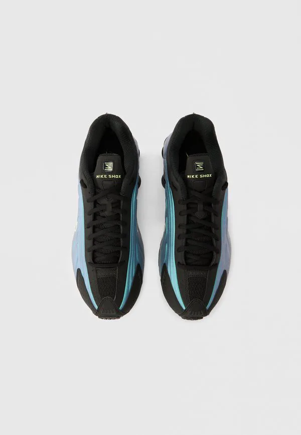 Кроссовки nike shox r4 Nike Sportswear, Sapphire/Light Liquid Lime/Pencil Point/Black — фото 4