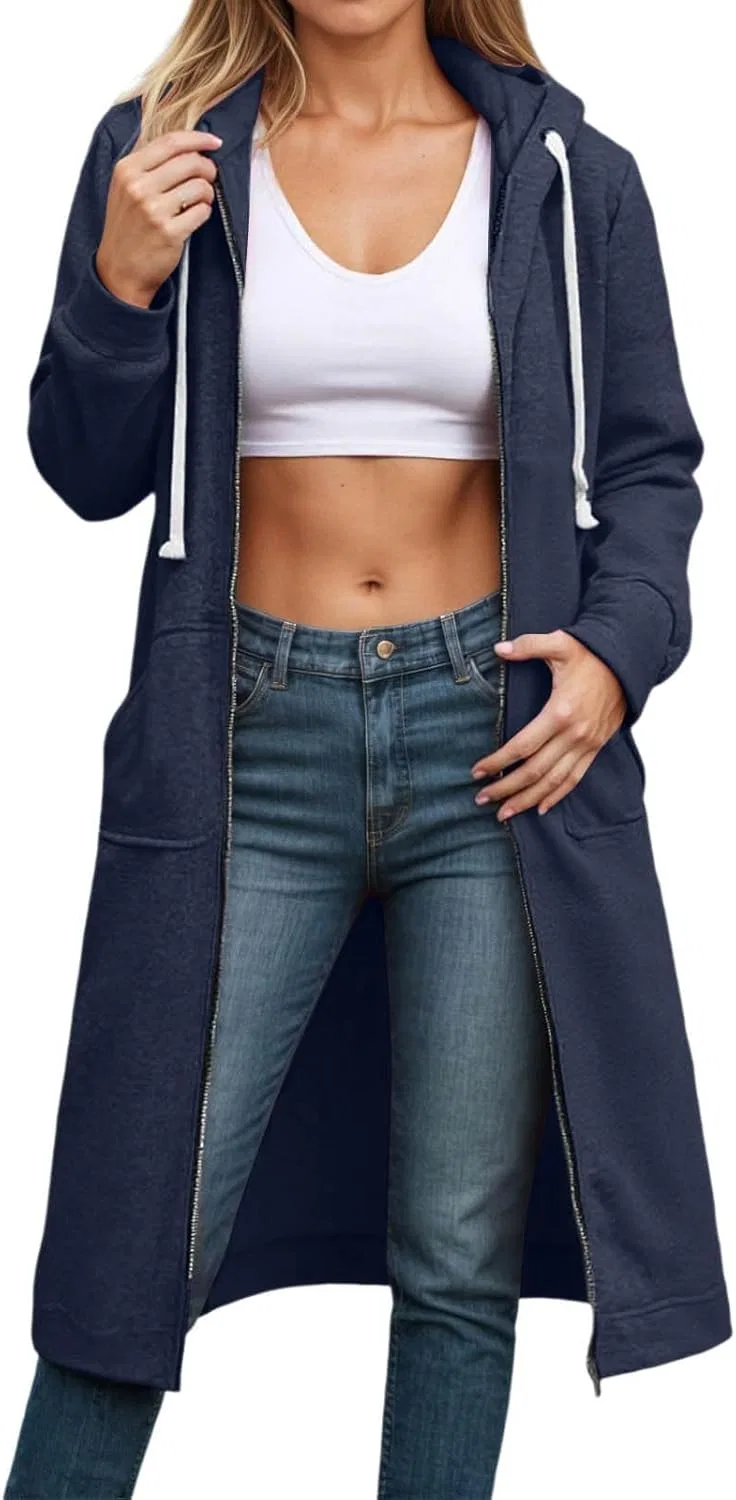 Толстовка женская оверсайз, бренд Generic, 02-dark Blue