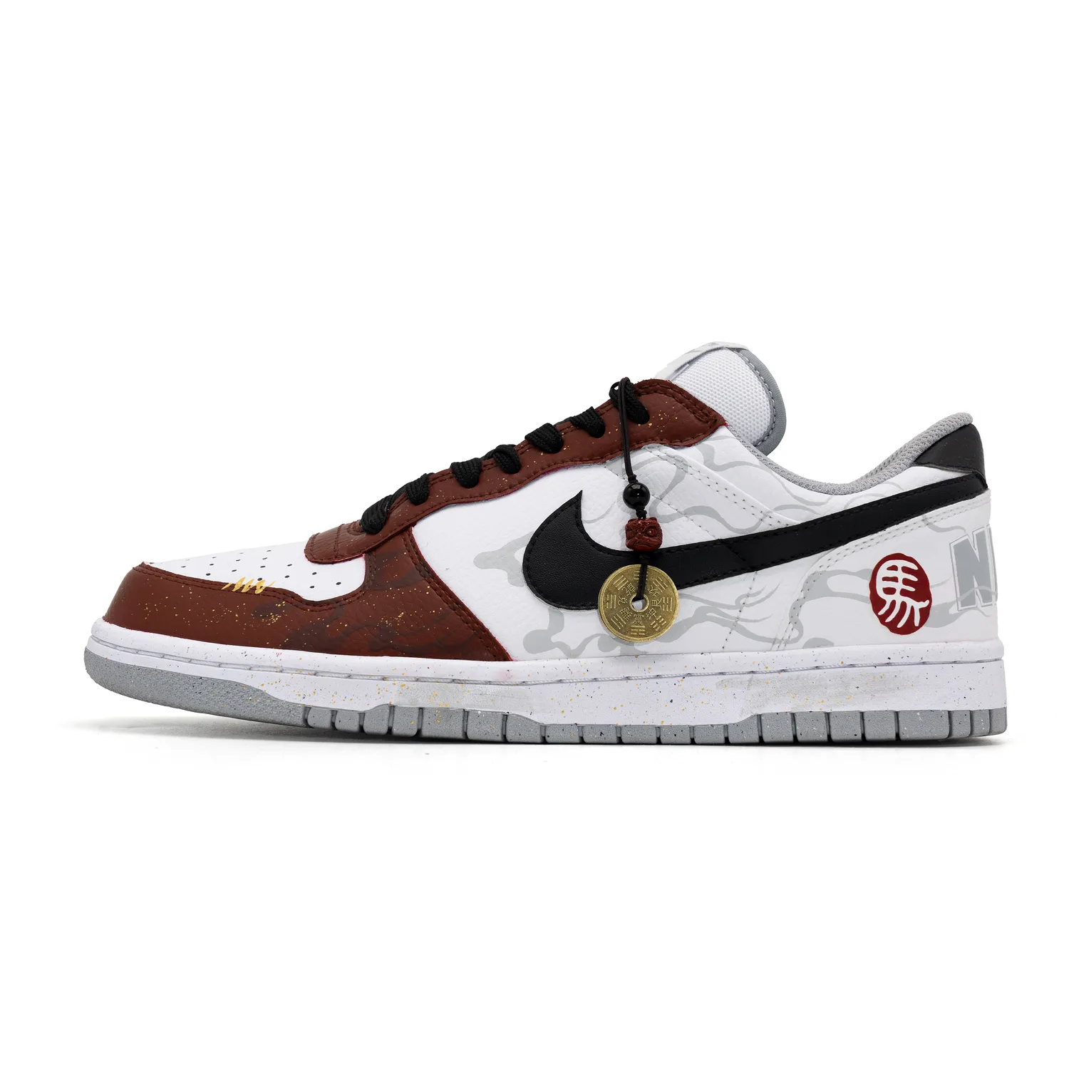 Nike Кроссовки для скейтбординга Big Low Red Horse мужские, черно-красные