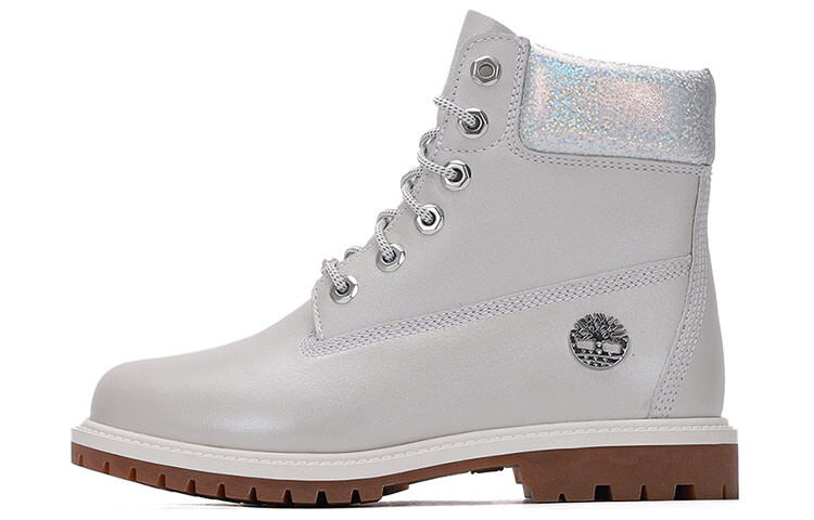 

Ботинки Timberland Heritage 6 Inch Waterproof Boots 'Light Grey Full Grain With Silver Collar' Women's