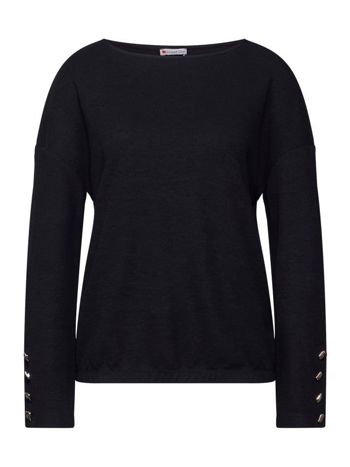 

Футболка Street One, цвет shirt mit knopfdetail' marineblau