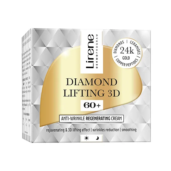 

Регенерирующий крем для лица против морщин Diamond Lifting 3D 60+ Lirene, 50 ml