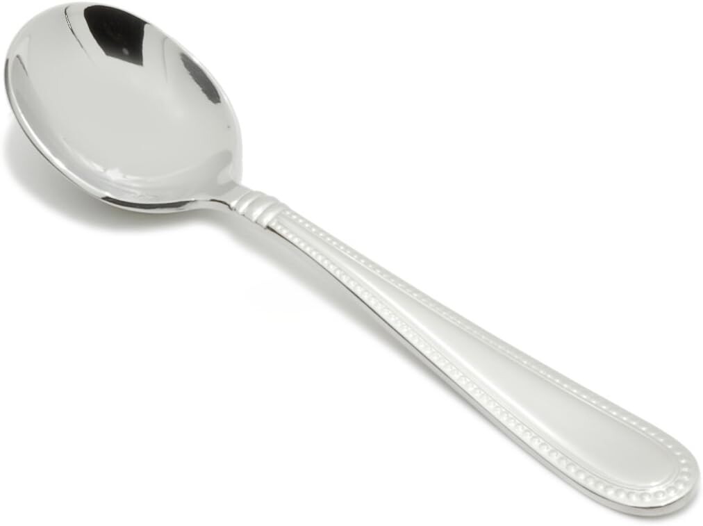 

Fortessa Caviar 18/10 Столовые приборы из нержавеющей стали Бульонная ложка, набор из 12 шт., Silver