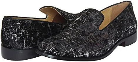 Лоферы кожаные LIBERTYZENO Mens Genuine Leather Tassel Loafer Slip On Dress Shoes, черный/серебристый — фото 4