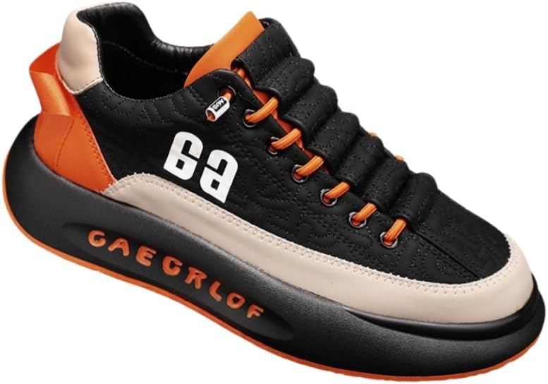 

Модные легкие спортивные кроссовки с толстой подошвой из ПВХ-резины с противоскользящей поверхностью. Мягкая и удобная подкладка. Для спорта и физических упражнений Clolinde, черный/оранжевый