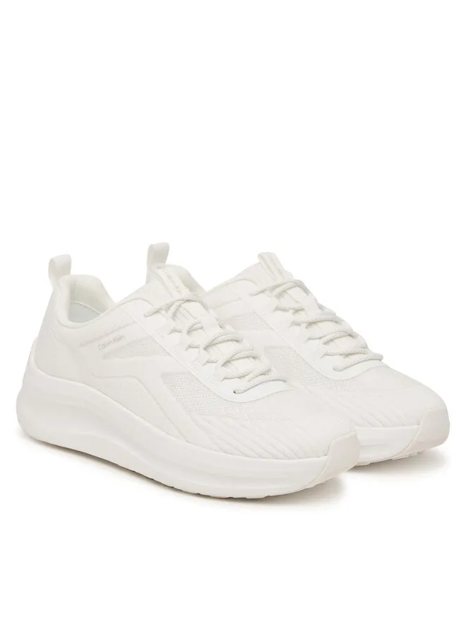 Calvin Klein Кроссовки Andrea - Chunky CK Stripe Runner Trainers HM0HM02158 белые — фото 2
