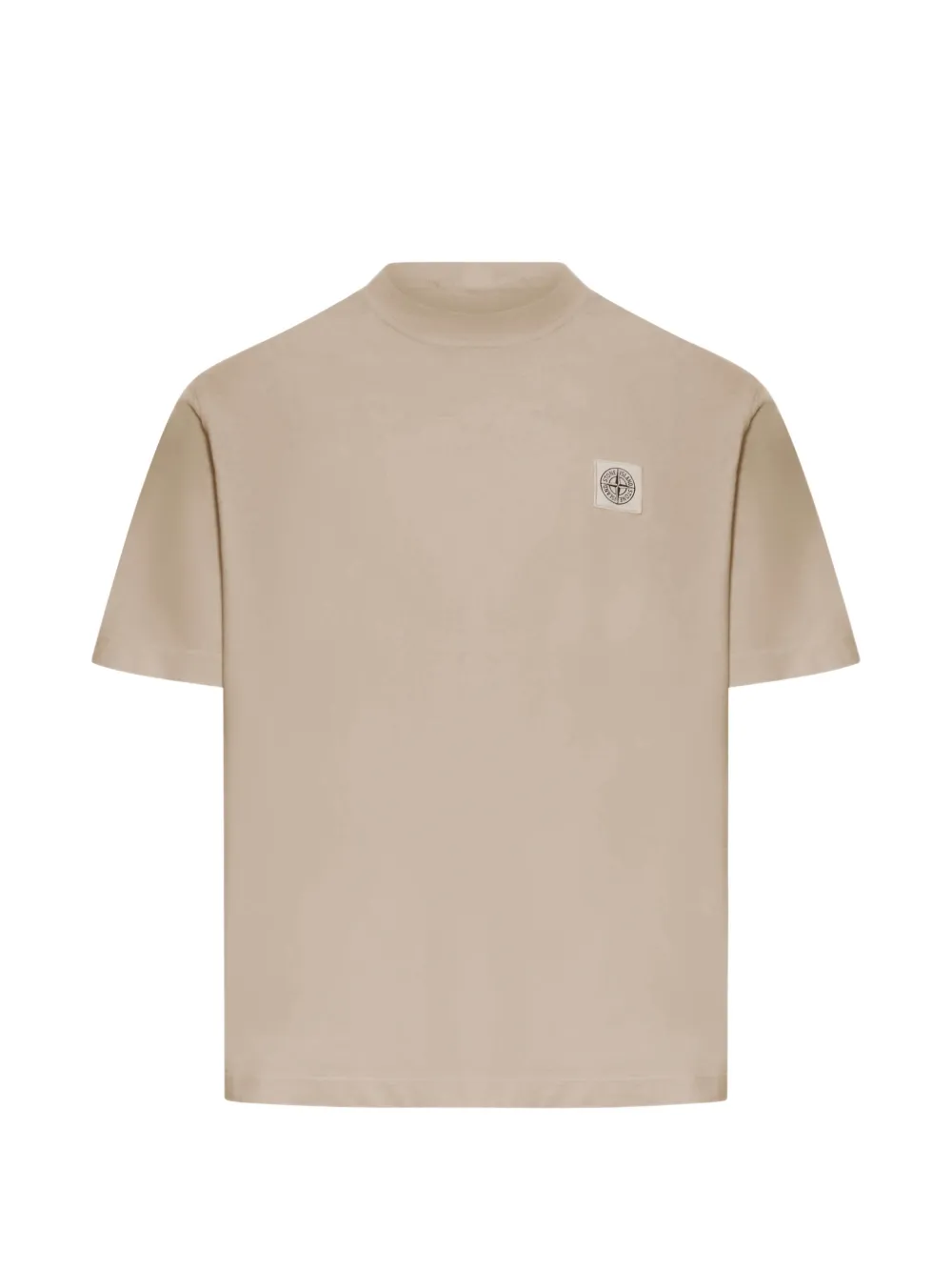 

Футболка с нашивкой-логотипом Stone Island, бежевый
