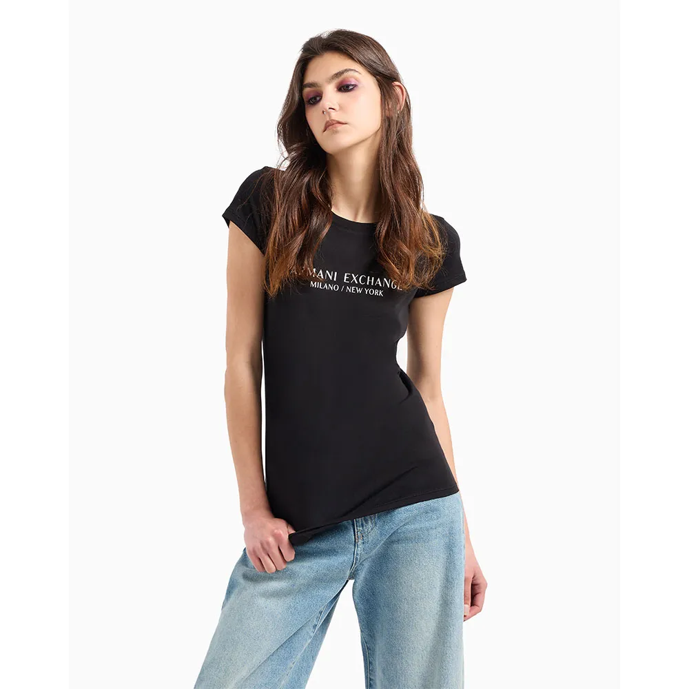 

Футболка с коротким рукавом Armani Exchange 8NYTAB_YJG3Z, черный