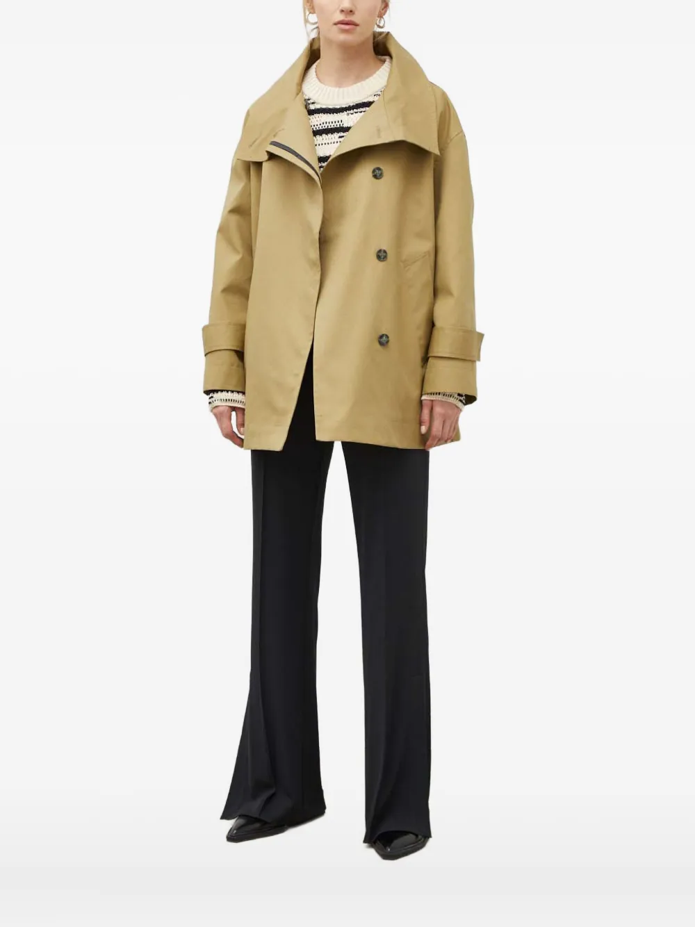 

Хлопковый полосатый свитер Day Birger Et Mikkelsen, черный