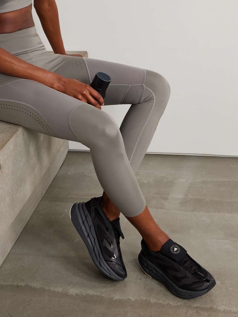 Кроссовки Adistar из сетки и оболочки Adidas By Stella Mccartney, черный — фото 2