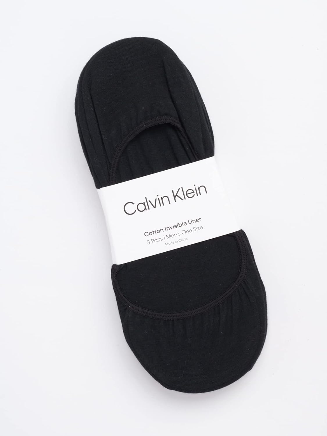 Мужские носки Calvin Klein, невидимые, из мягкой хлопковой смеси, с невидимыми вкладышами, с защитой пятки (размер 7-12), Black — фото 2