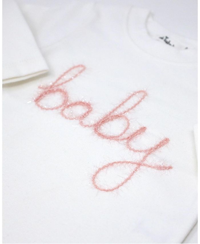Детский вышитый комплект из двух предметов - Baby oh baby!, белый — фото 2