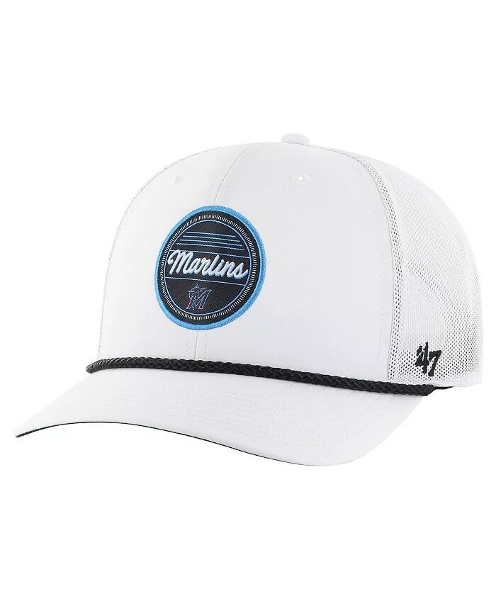 

Мужская белая регулируемая кепка Miami Marlins Fairway Trucker '47 Brand, белый